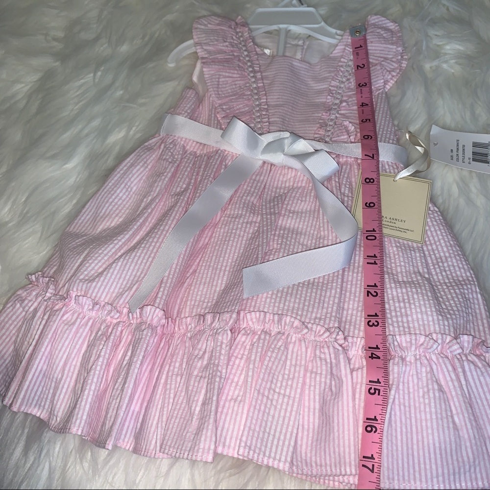 Laura Ashley - pink seersucker ruffle dress - Picture 5 of 5